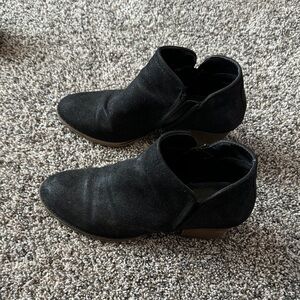 Fergie Black Suede Ankle Booties